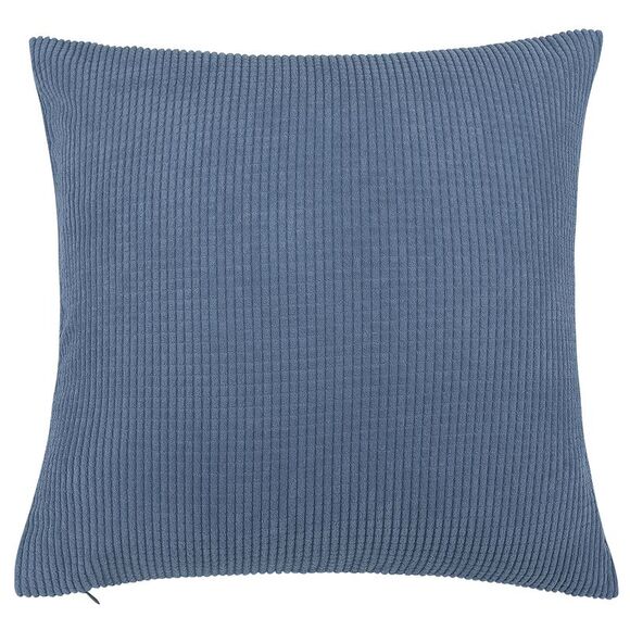 Corduroy Corn Striped Throw Pillow Cover Cushion Cover 18" x 18" Dark Blue - Picture 1 of 6